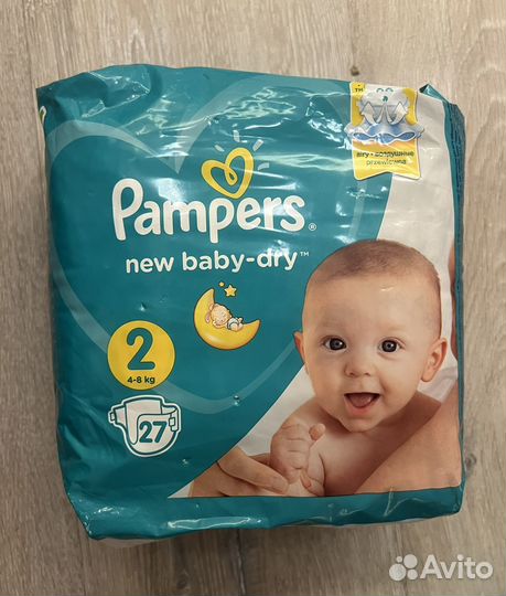 Подгузники Pampers 1, 2