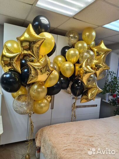 Воздушные шары с гелием, гирлянда из шаров