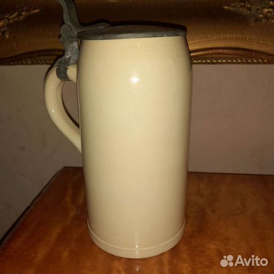 Антикварная пивная кружка с крышкой