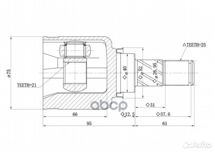 ШРУС внутренний GIK04018 ganz