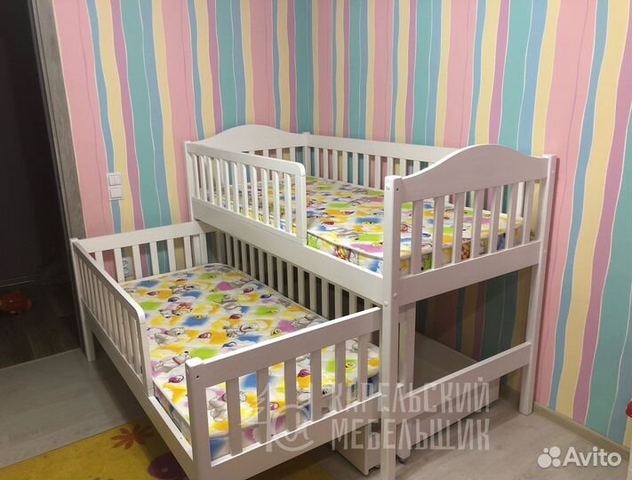 Выдвижная двухярусная кровать