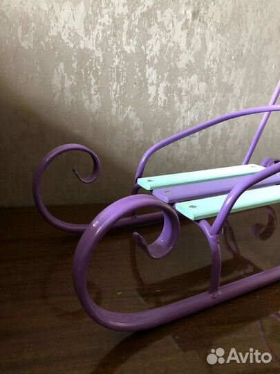 Санки для кукол baby born с толкателем