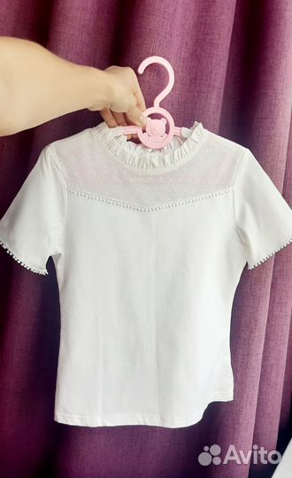 Блузка школьная рубашка в школу белая