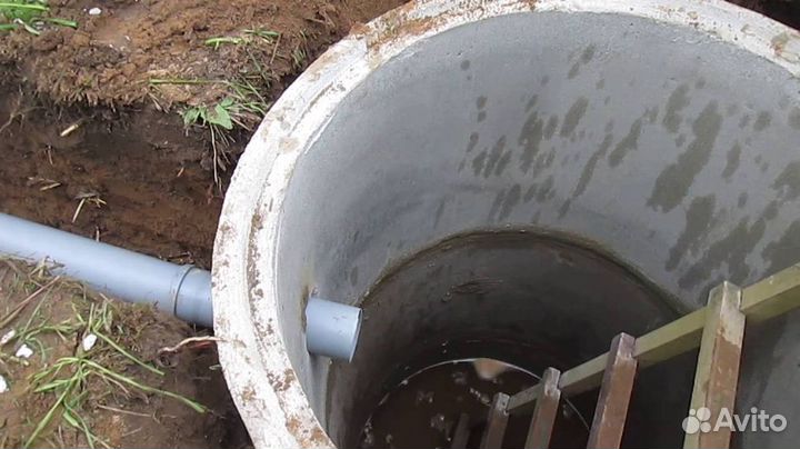 Септик из бетонных колец под ключ