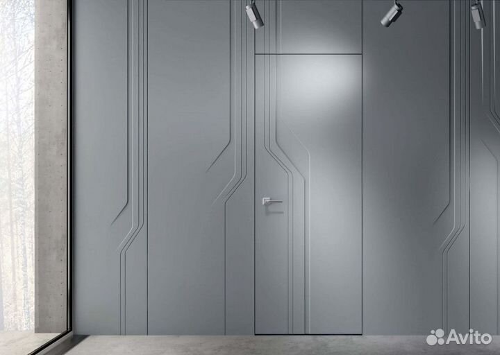 Скрытая дверь под покраску