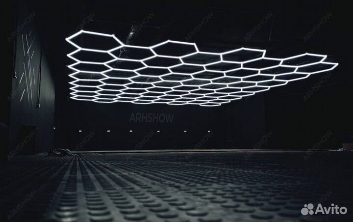 Освещение соты для мойки, детейлинга, автосревиса