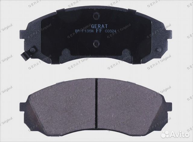 Тормозные колодки Gerat BP-F135N (передние) Normal
