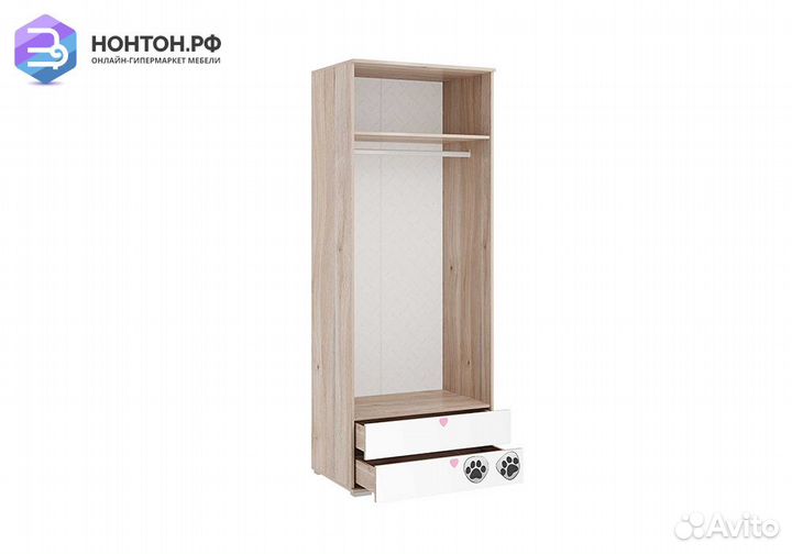 Шкаф 2-х дверный Панда 55.01 дуб мария / белый