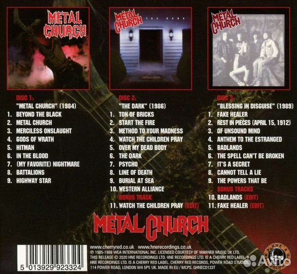 Metal Church - The Elektra Years 1984 - 1989 (3 CD