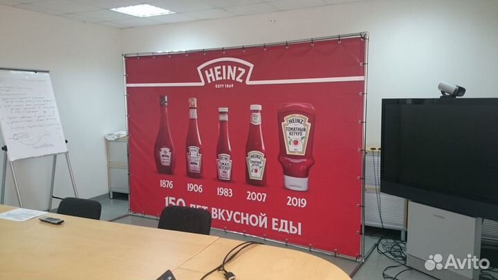 Печать баннеров, плакатов, наклеек, монтаж