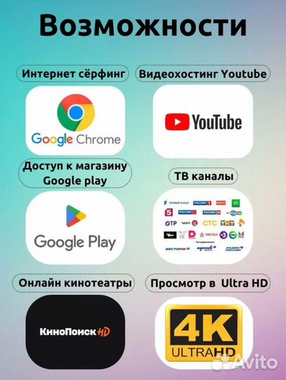 Смарт тв приставка андроид 32 Gb 8K с аэромышью