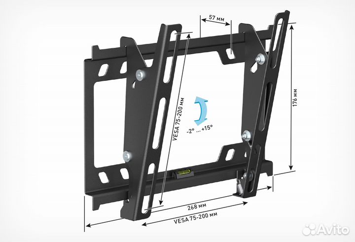 Кронштейн для телевизора holder LCD-T2627-B