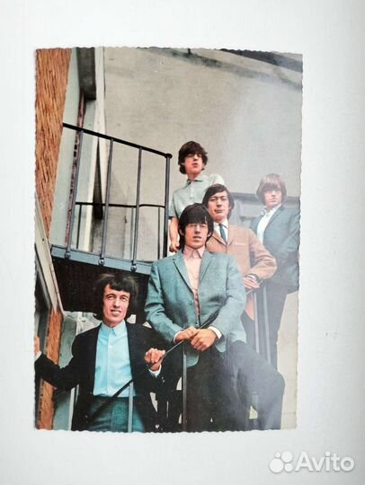 Открытка с рок-группой Роллинг стоунз