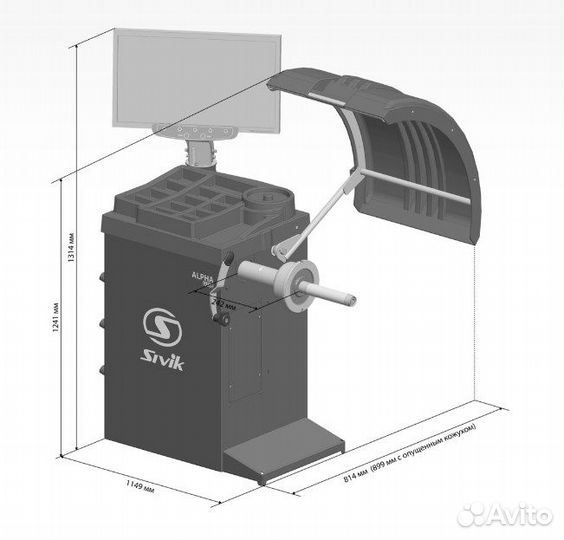 Балансировочный станок сивик alpha luxe