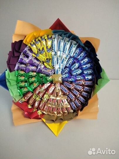 Сладкие букеты из конфет