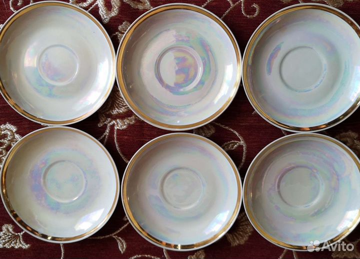 Чайный сервиз Дулево, Агашки, Красная Роза