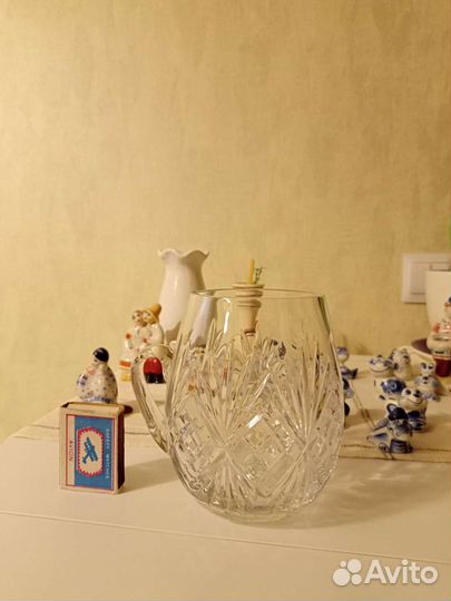 Кружка пивная для напитков хрустальная