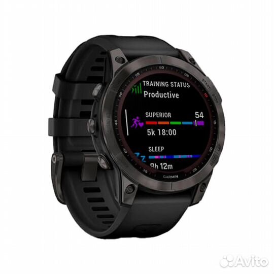 Garmin Fenix 7 Sapphire Solar. Серый