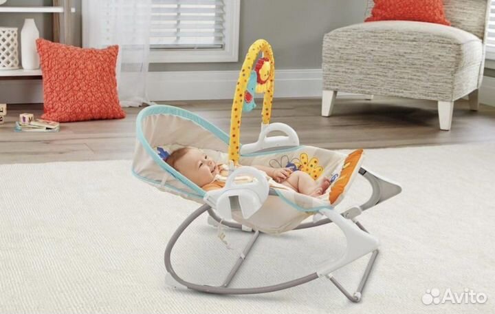 Шезлонг электронные качели fisher price