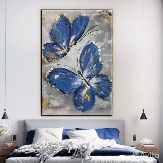 Картина маслом Бабочки Премиум холст