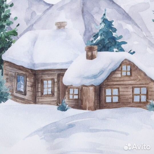 Комплект штор для кухни с подхватами Forest animal