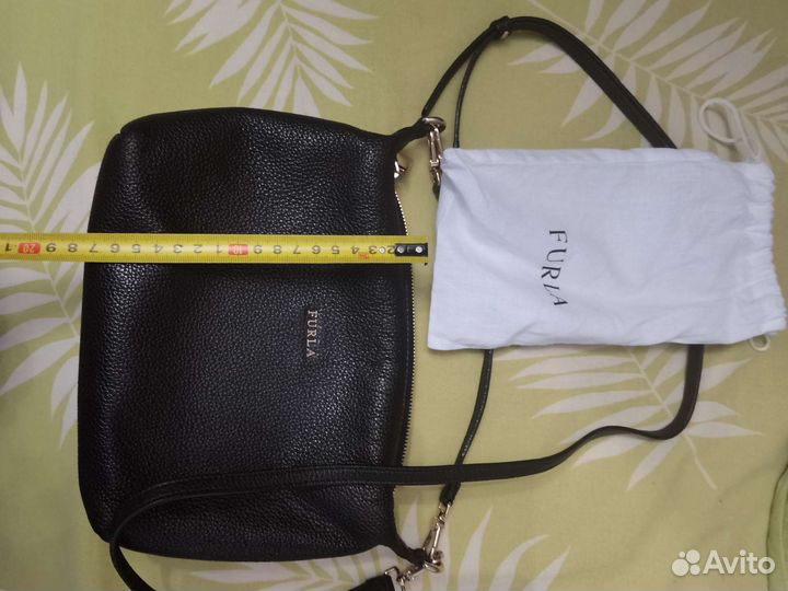 Сумка натуральная кожа furla черная