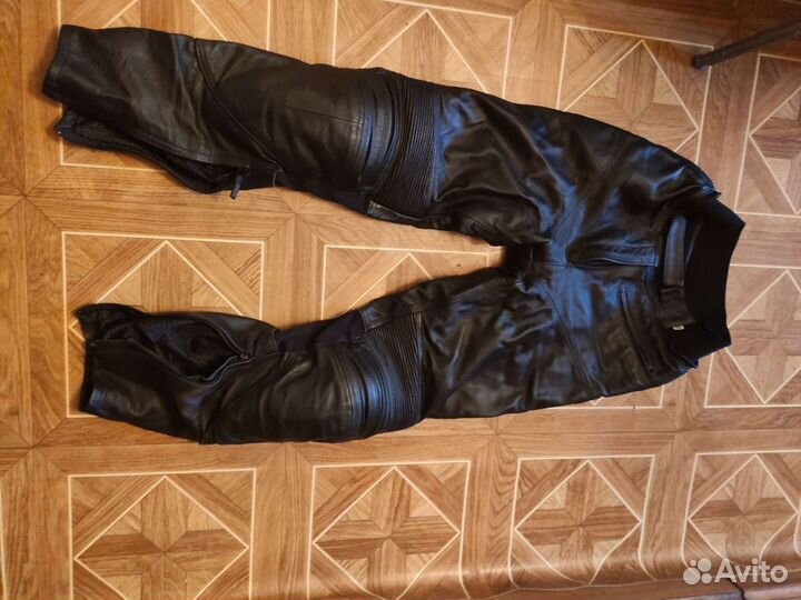 Мото штаны кожаные