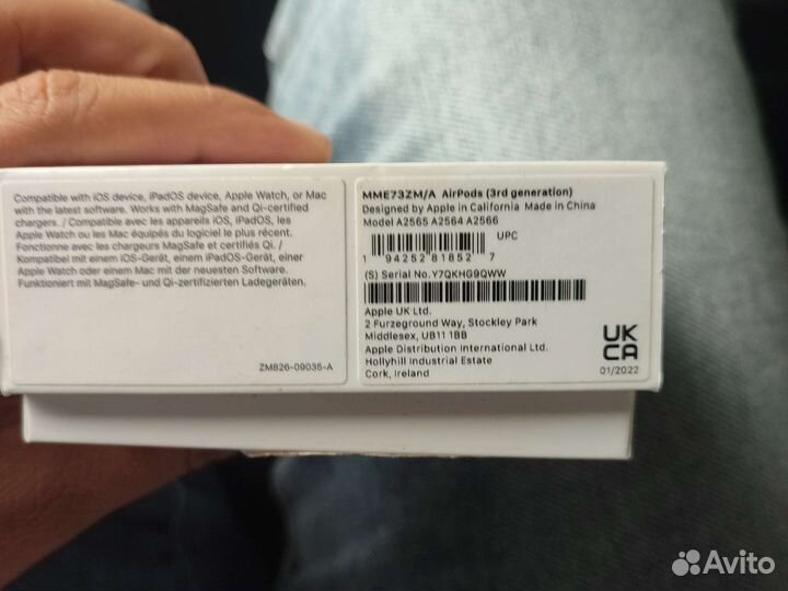 Наушники apple airpods 3rd generation