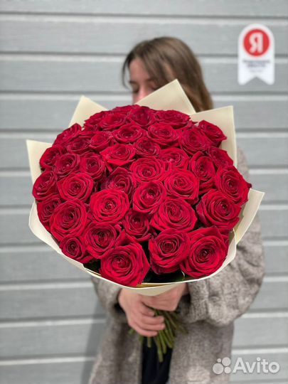 Букет цветов из красных роз, розы с доставкой