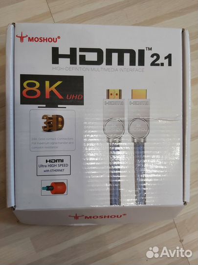 Кабель moshou hdmi ver 2.1 длинна 1 метр