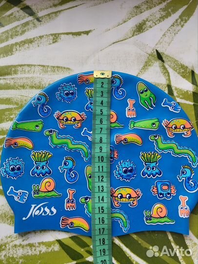 Шапочка для плавания резиновая и очки пакетом