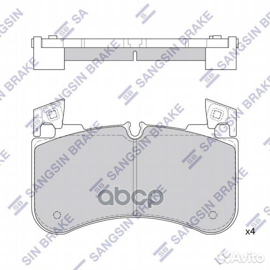 SP4351 колодки тормозные дисковые передние Lan