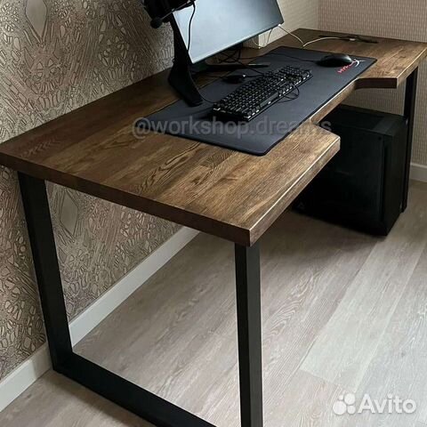 Подвесной компьютерный стол лофт