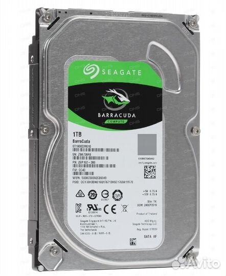 Жесткий диск Seagate BarraCuda 1 тб
