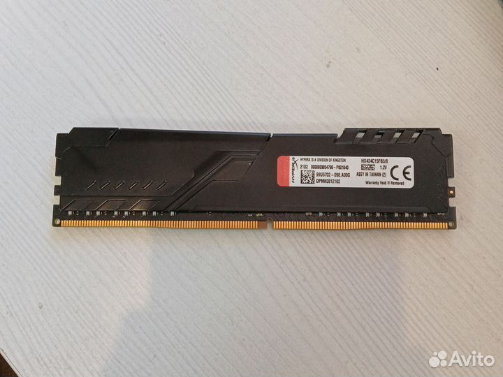 HyperX fury Black HX424C15FB3/8 8 гб