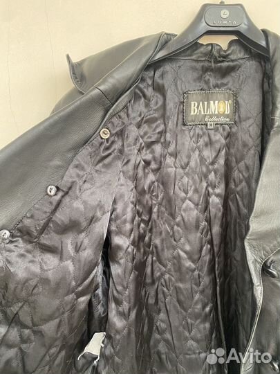 Плащ черный кожаный 48 50 размер