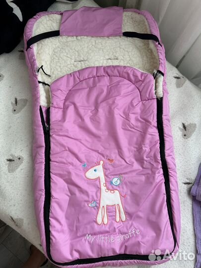 Зимний конверт в коляску на овчине