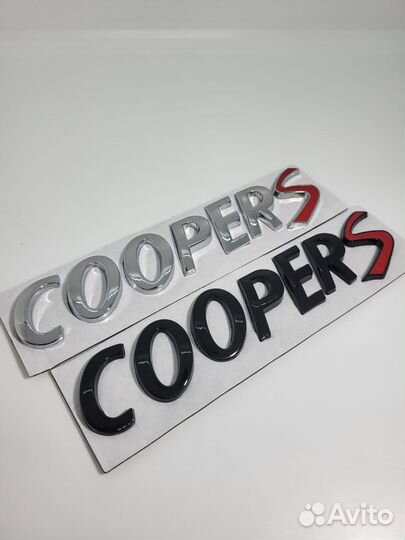 Надпись шильдик Cooper S для Mini