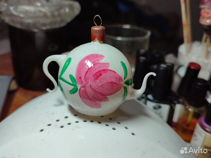 Елочные игрушки СССР для Елены чайник
