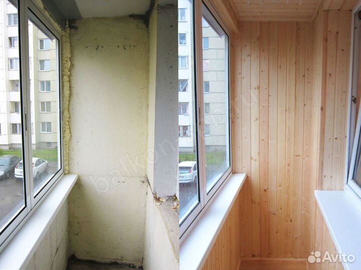 Остекление балконов. Отделка лоджий