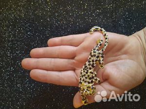 Брошь Кулон Леопард Элитная бижутерия Люкс