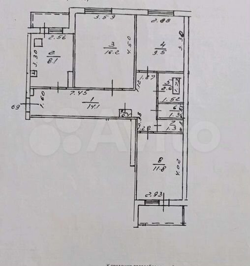 3-к. квартира, 65,3 м², 8/10 эт.