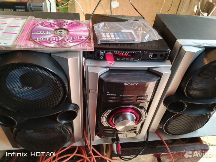 Музыкальный центр sony, с bluetooth, usb модулем