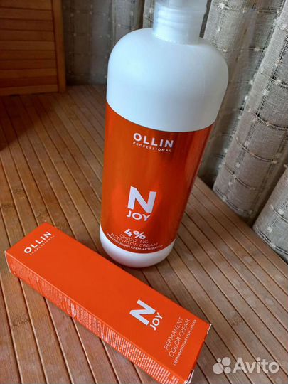 Ollin n-joy оксидант 4 + краска 5/77