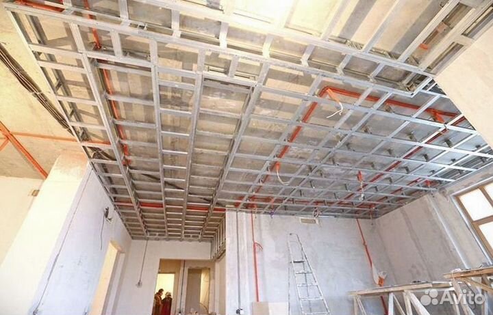 Монтаж гипсокартона стены, потолки, перегородки