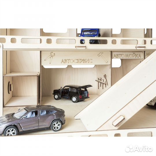 Парковка, Конструктор из дерева, Для машинок, 5+