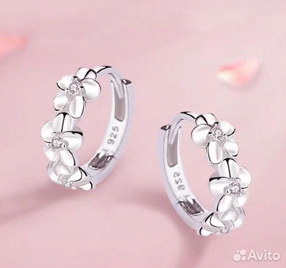 Сережки серебро миниатюрные 925