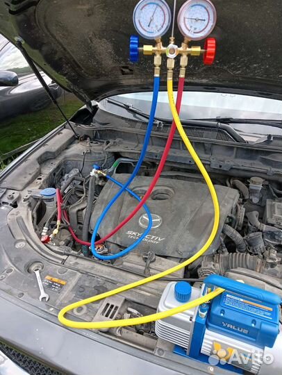 Заправка автокондиционера авто