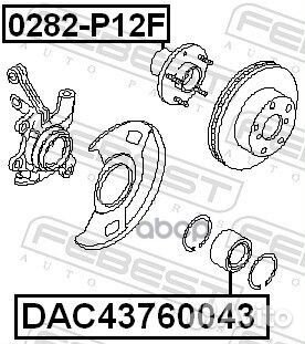 DAC-43760043 подшипник ступ. пер.Nissan X-Trai