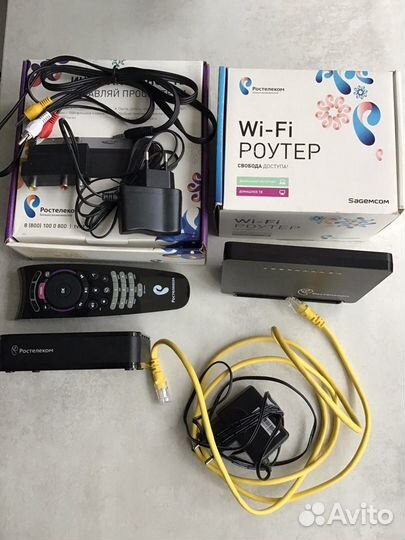 TV приставка и роутер Ростелекома